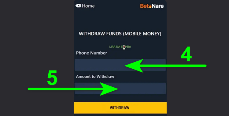 Withdrawals at Betnare step1